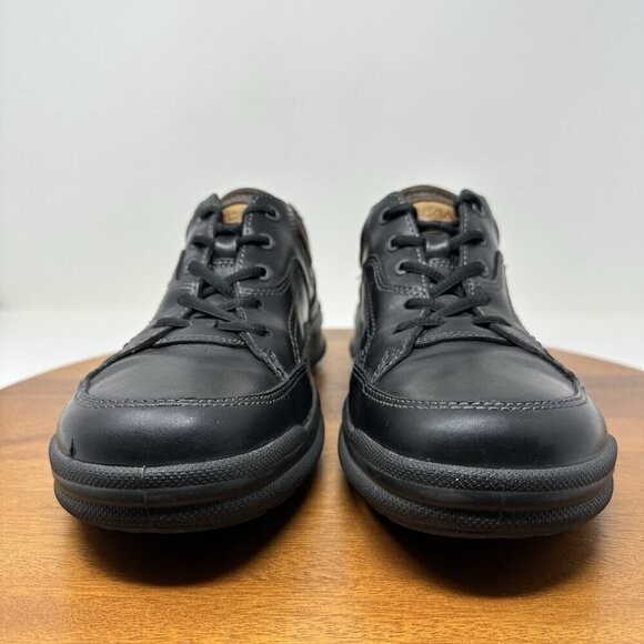 Ecco Remote Sneaker Oxford Size 11-11.5 EU 45 Black Leather Lace Up Shoes - Picture 3 of 11